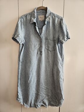 Rails Size S Light Blue Denim Shirt Dress
